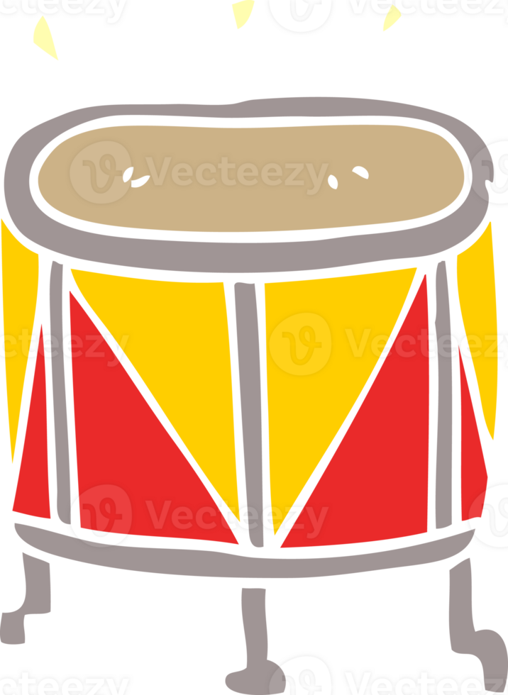 cartoon doodle drum on stand png