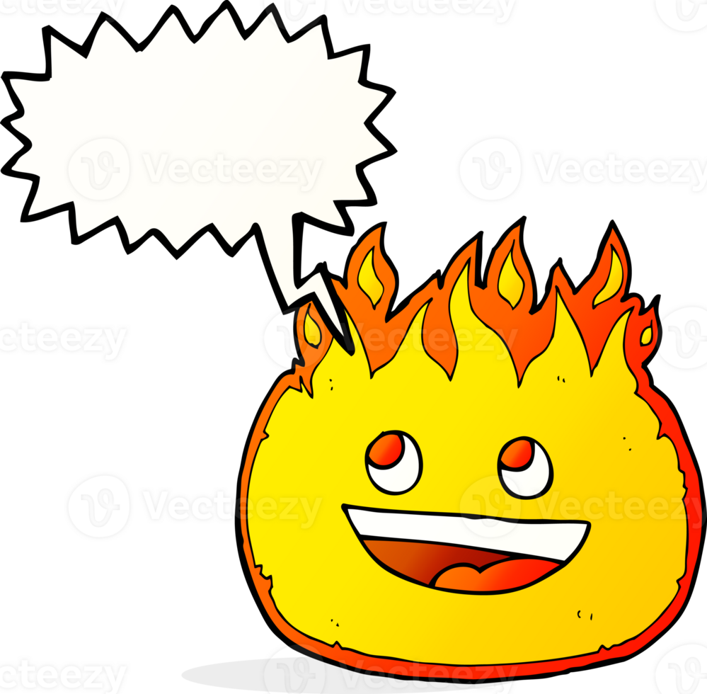 cartoon fire border with speech bubble png