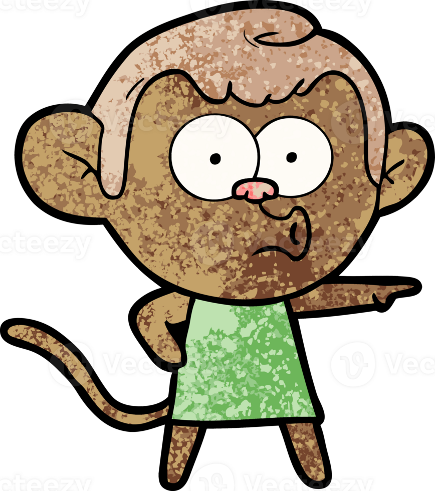 cartoon pointing monkey png