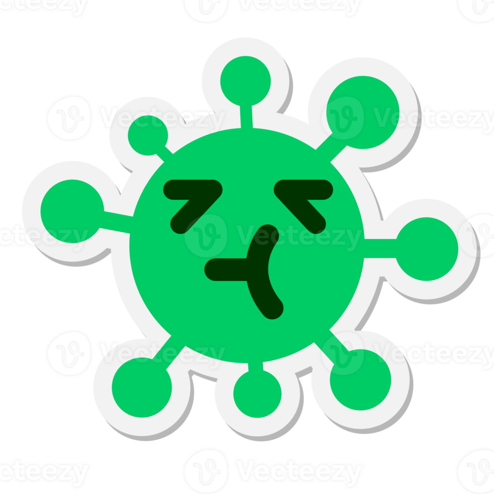 tired virus sticker png