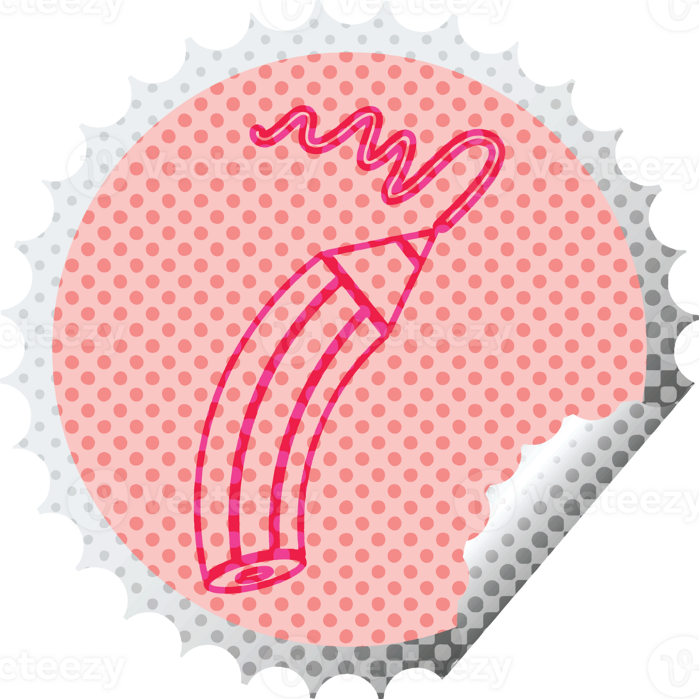 pencil drawing a line circular peeling sticker png