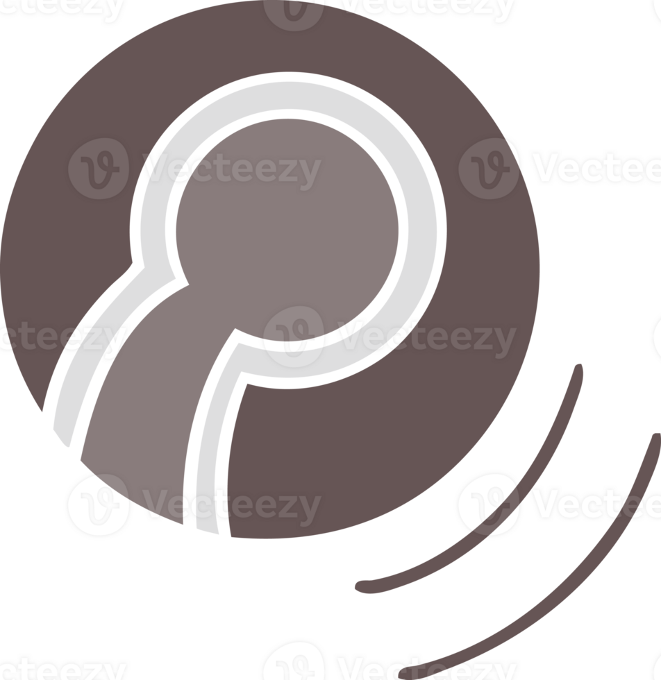 flat color retro cartoon of a bowl ball png
