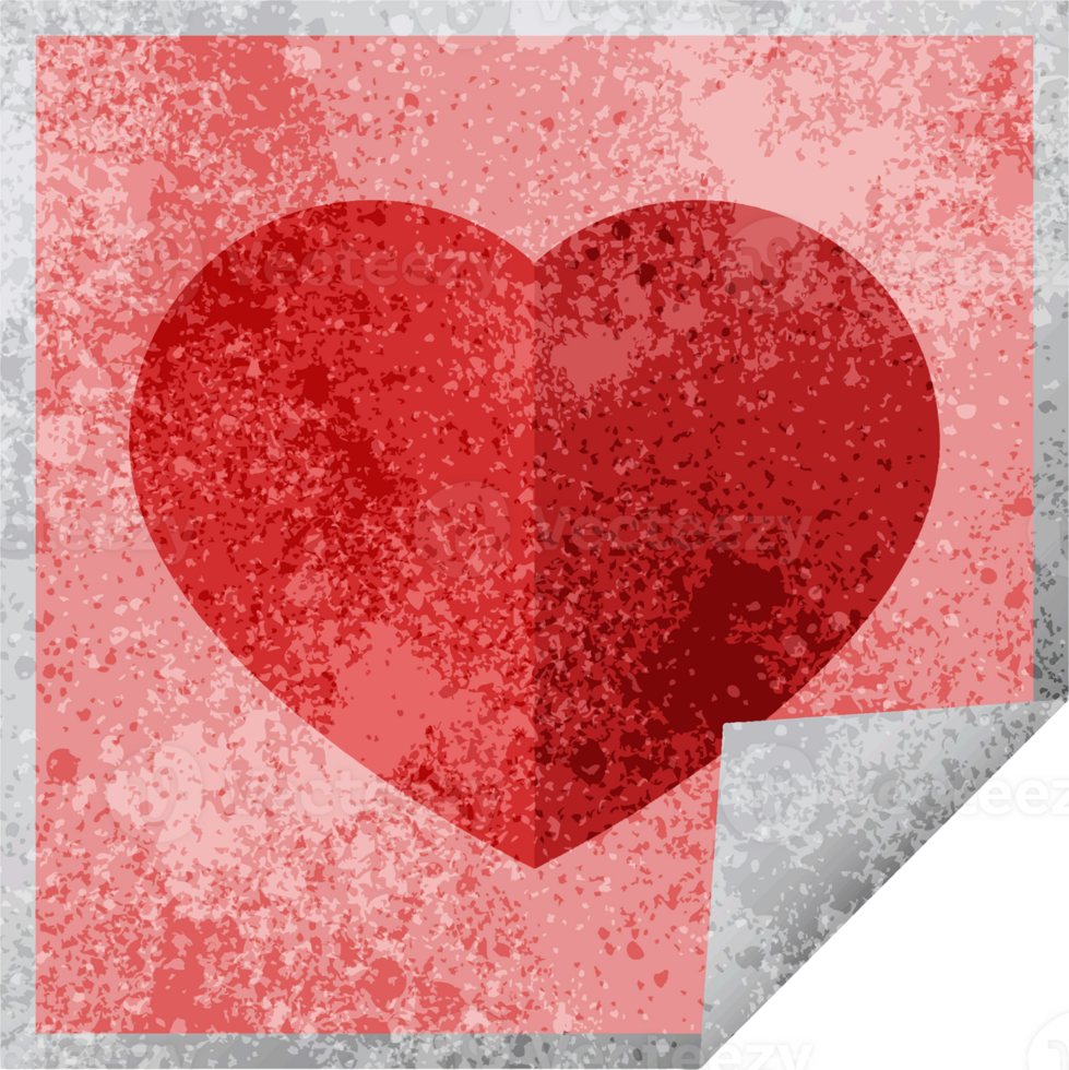 heart symbol graphic   illustration square sticker png