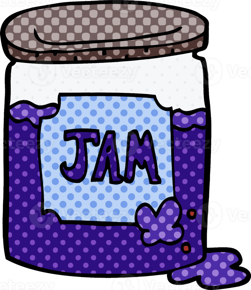 cartoon doodle jam pot png