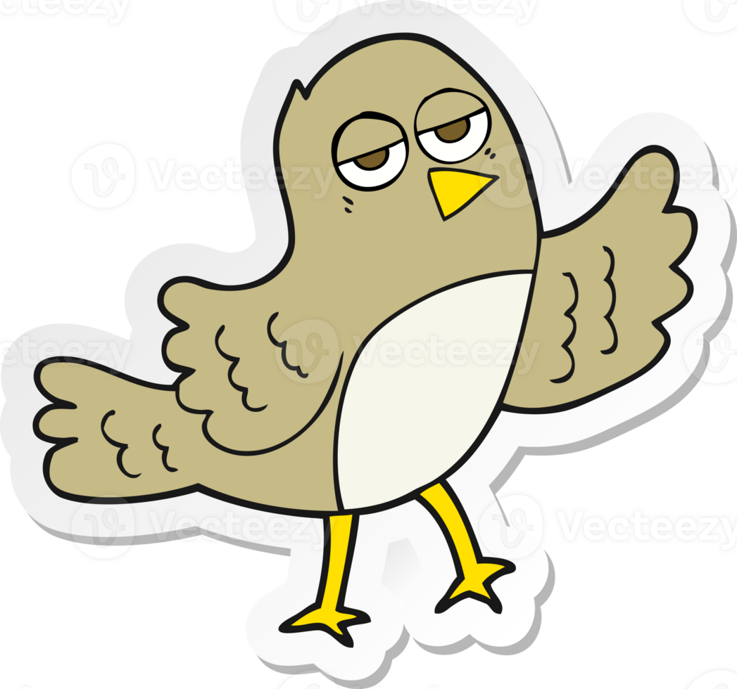 sticker of a cartoon bird png