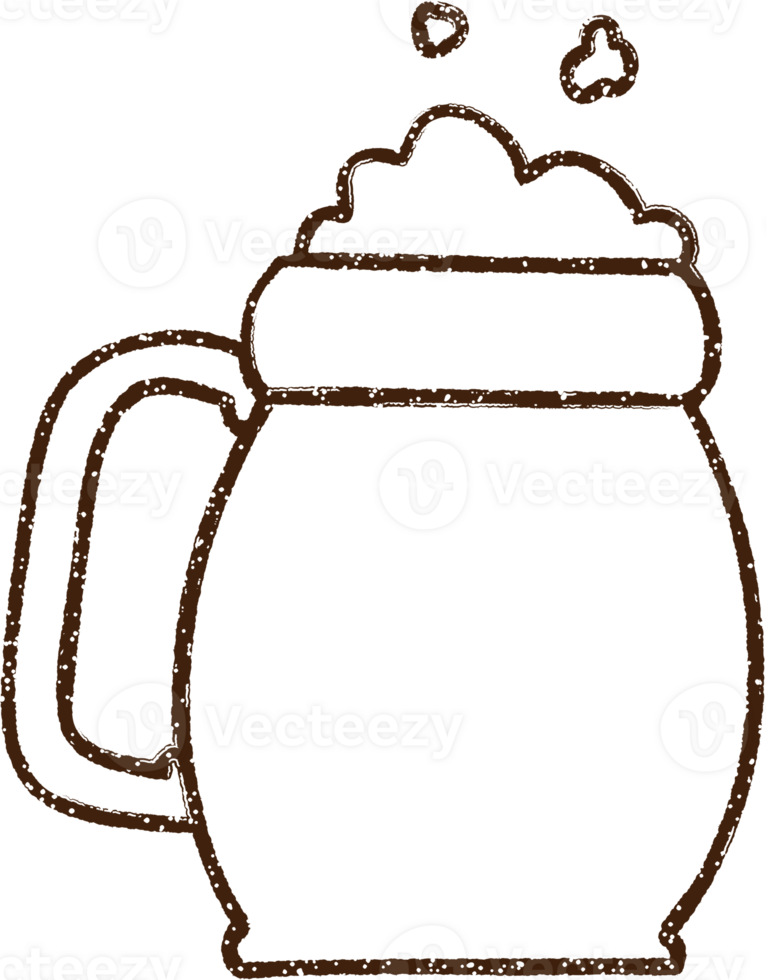 Mug Of Beer Charcoal Drawing png