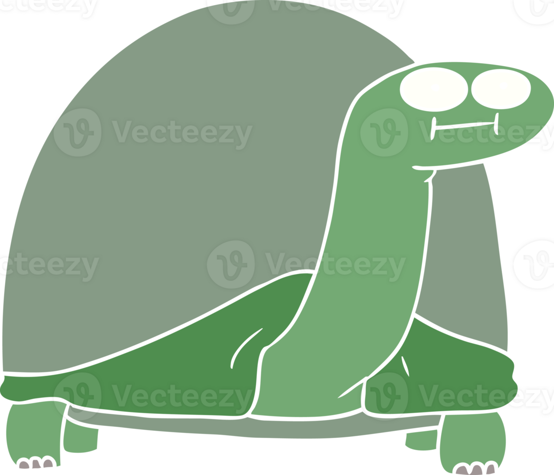 flat color style cartoon tortoise png