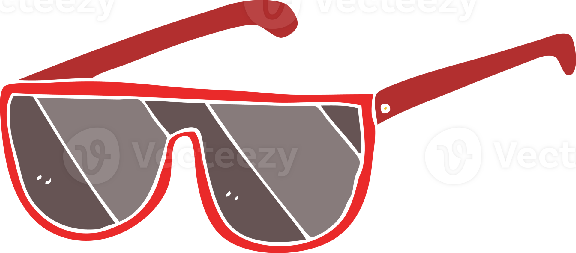 flat color illustration of sunglasses png