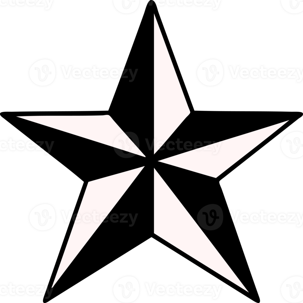 tattoo in traditional style of a star png