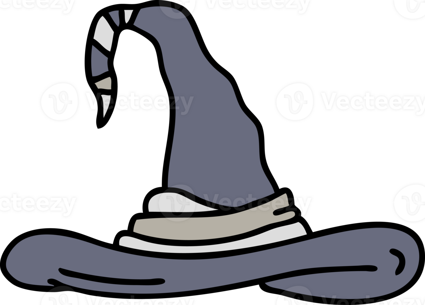 cartoon of a spooky witch hat png