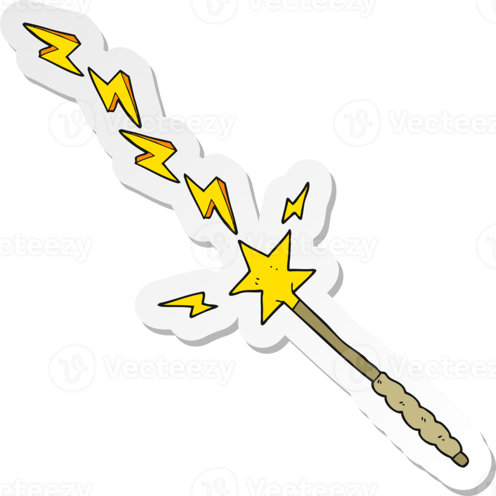 sticker of a cartoon magic wand png