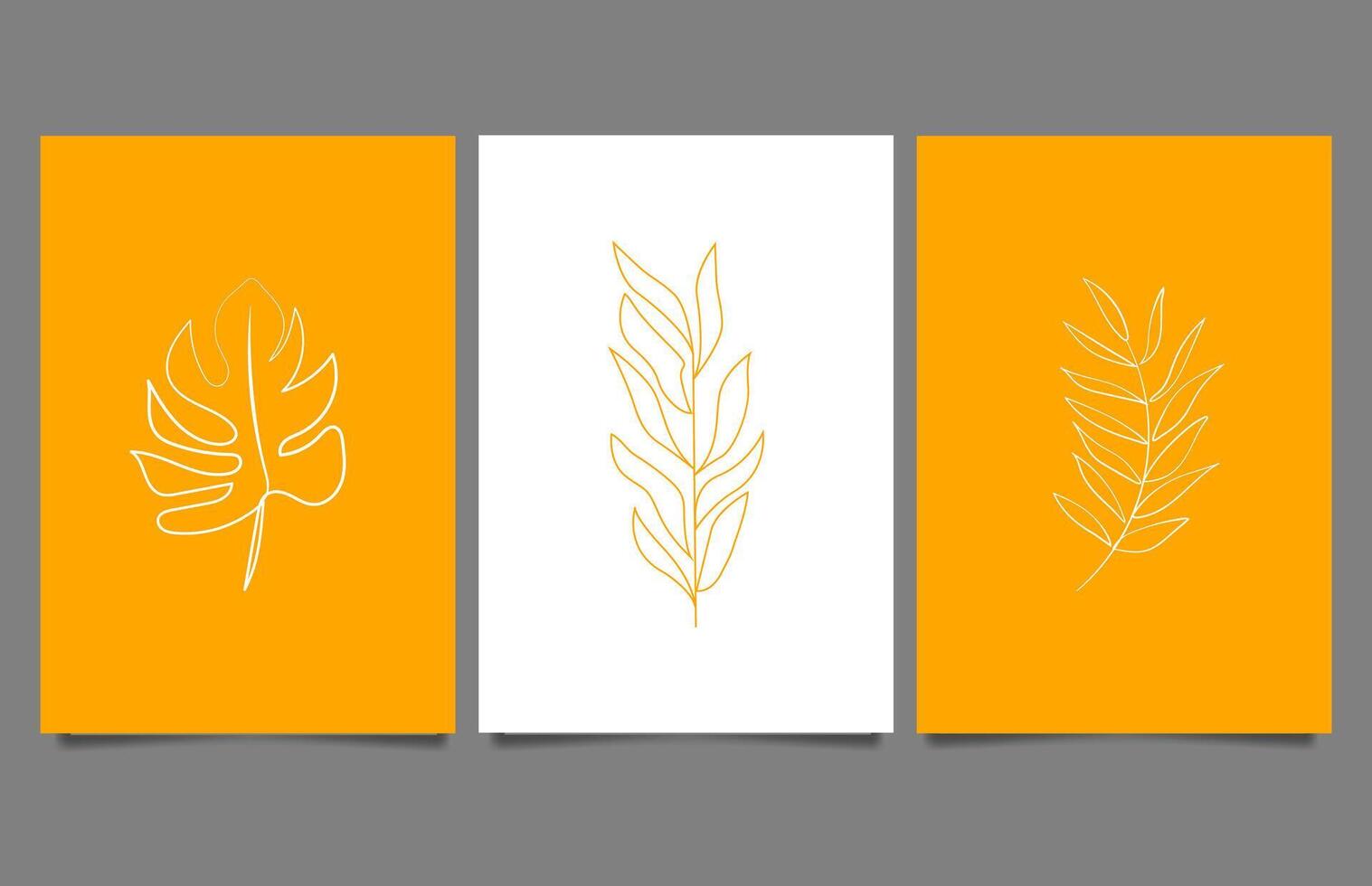 abstract wall art minimalist boho printable design set vector