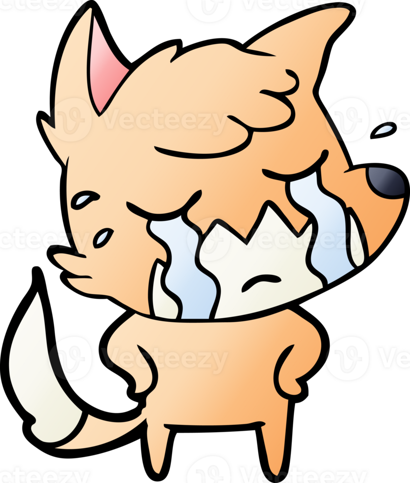 crying fox cartoon png