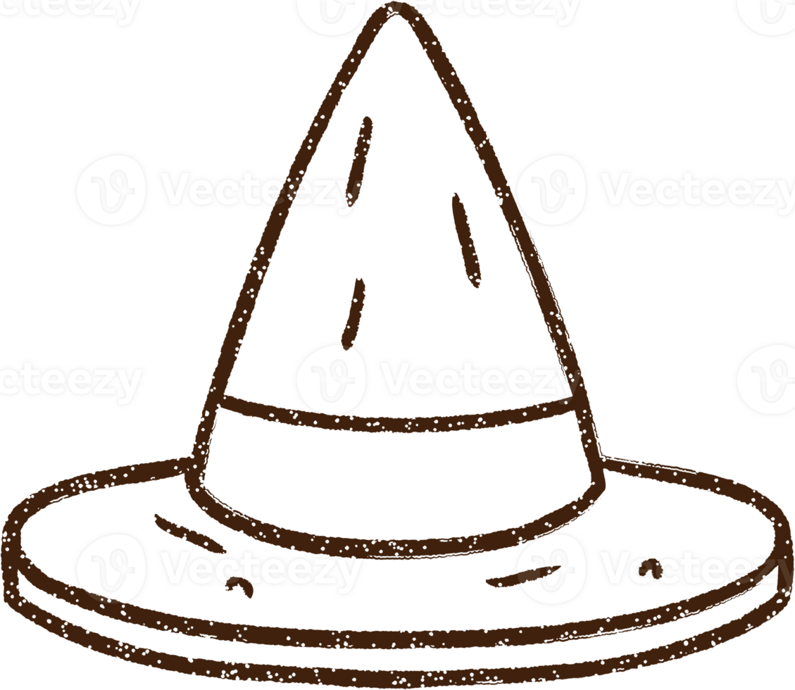 Pointy Hat Charcoal Drawing png