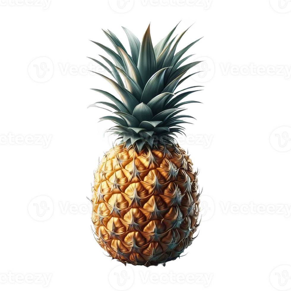 Pineapple fruit isolated on transparent background png