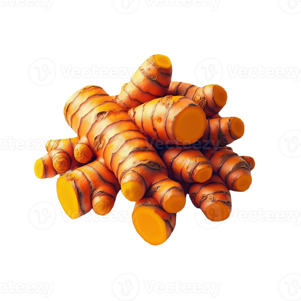 Turmeric isolated on transparent background png