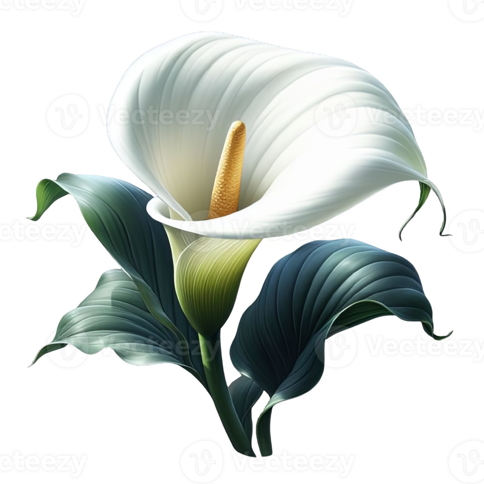 Calla lily isolated on transparent background png