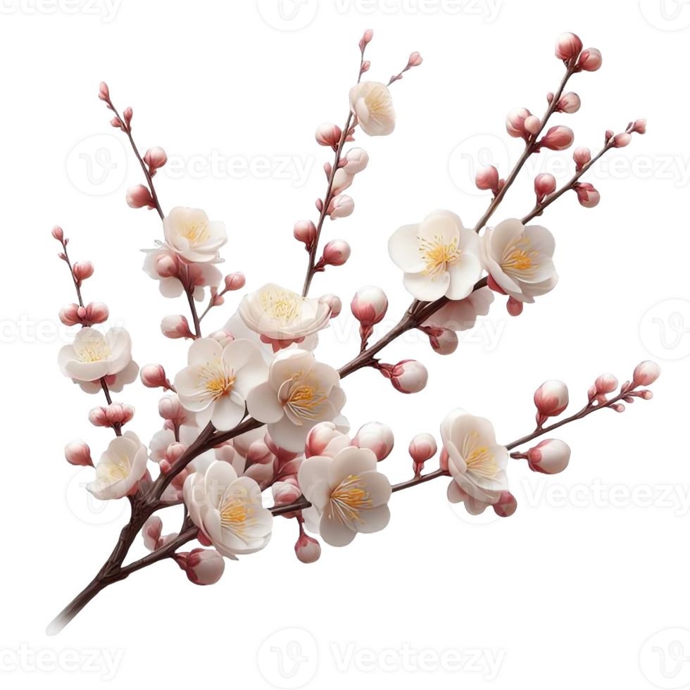 Winter jasmine flower isolated on transparent background png