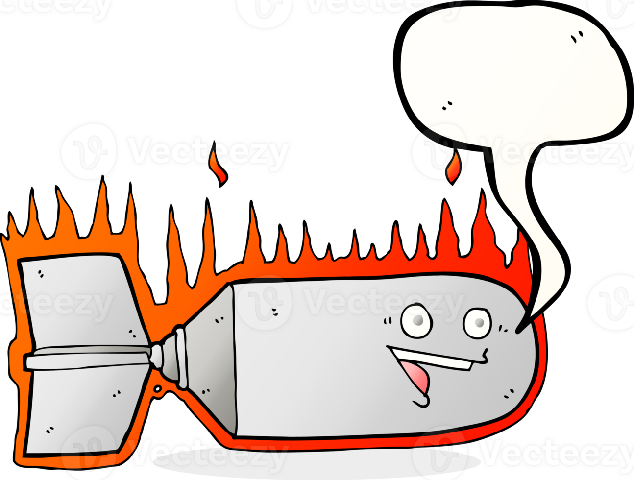 cartoon falling bomb with speech bubble png