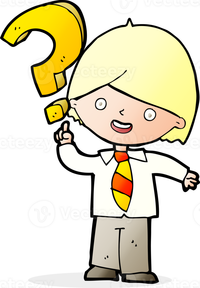 cartoon boy with question png