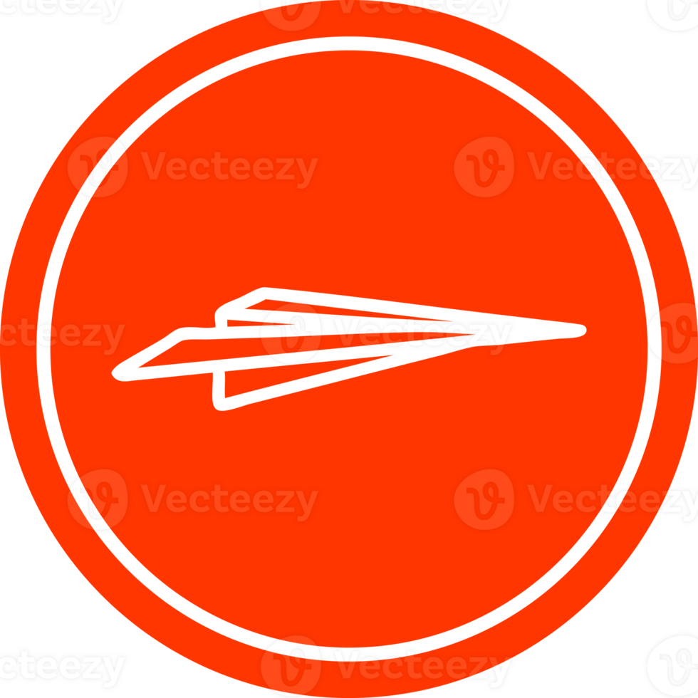 paper plane circular icon symbol png