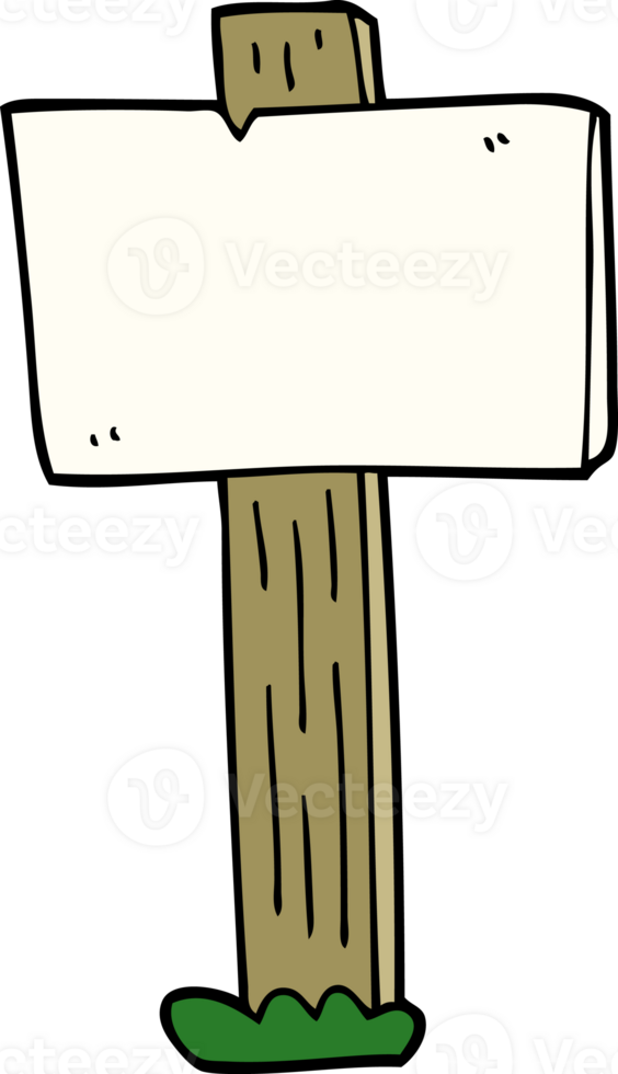 cartoon doodle sign post png
