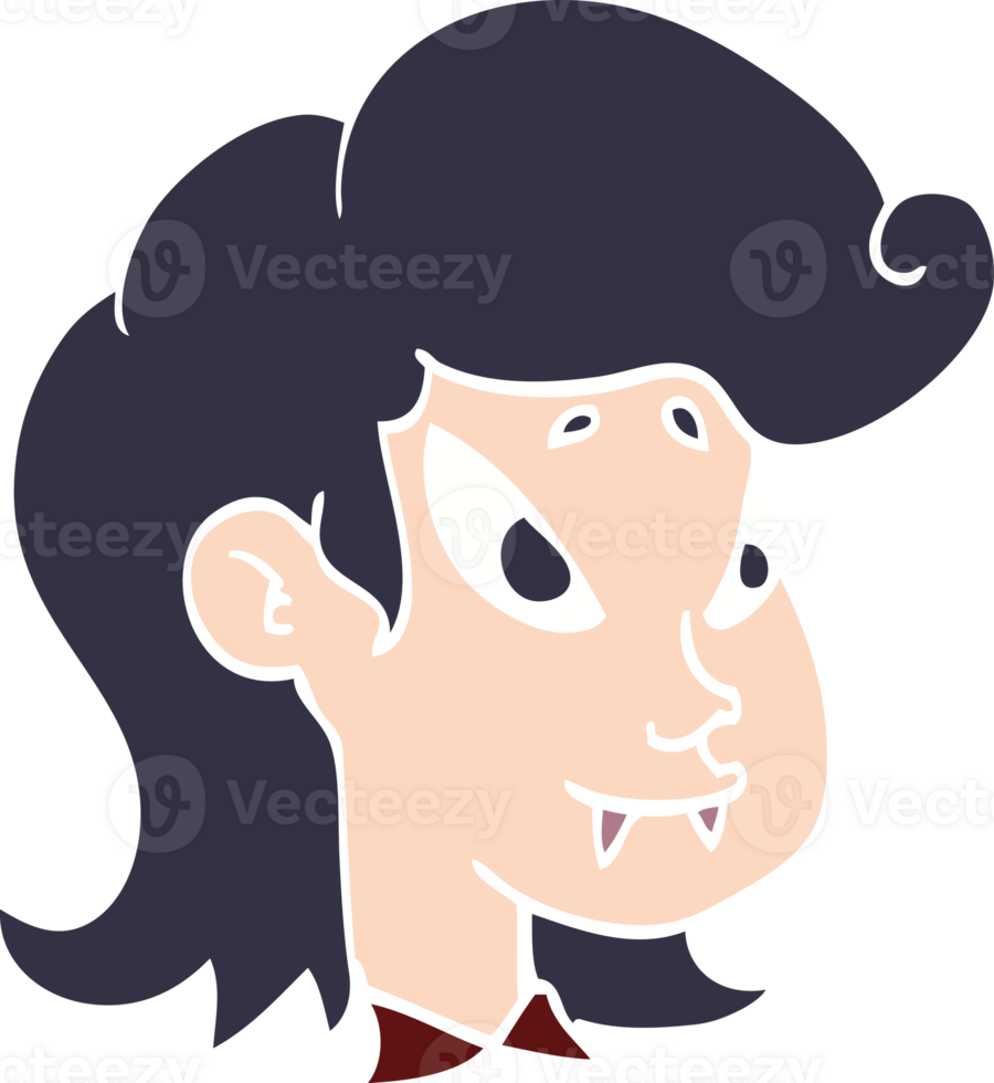 cartoon doodle vampire head png