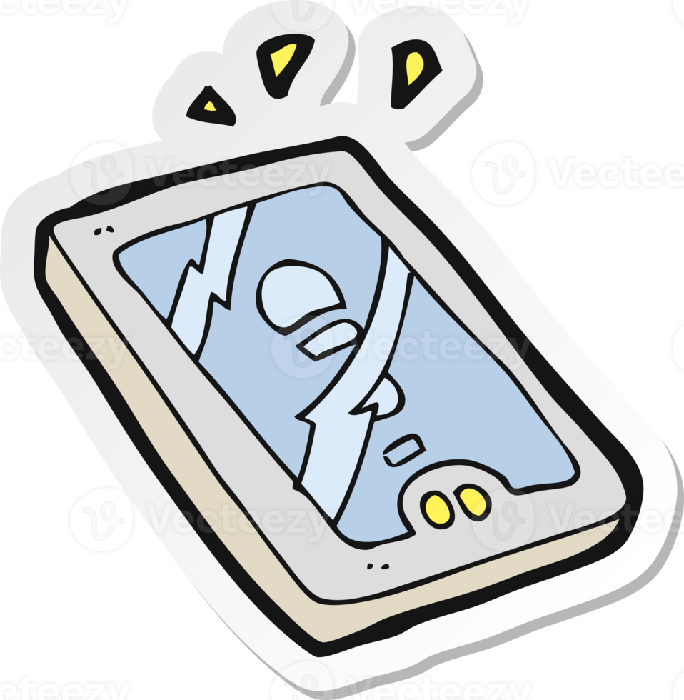 sticker of a cartoon tablet device png