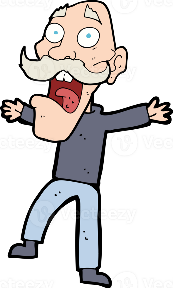 cartoon shocked old man png