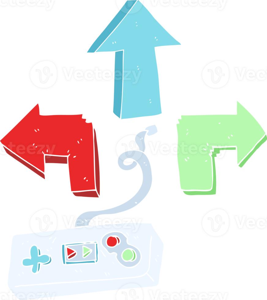 flat color illustration of game controller png