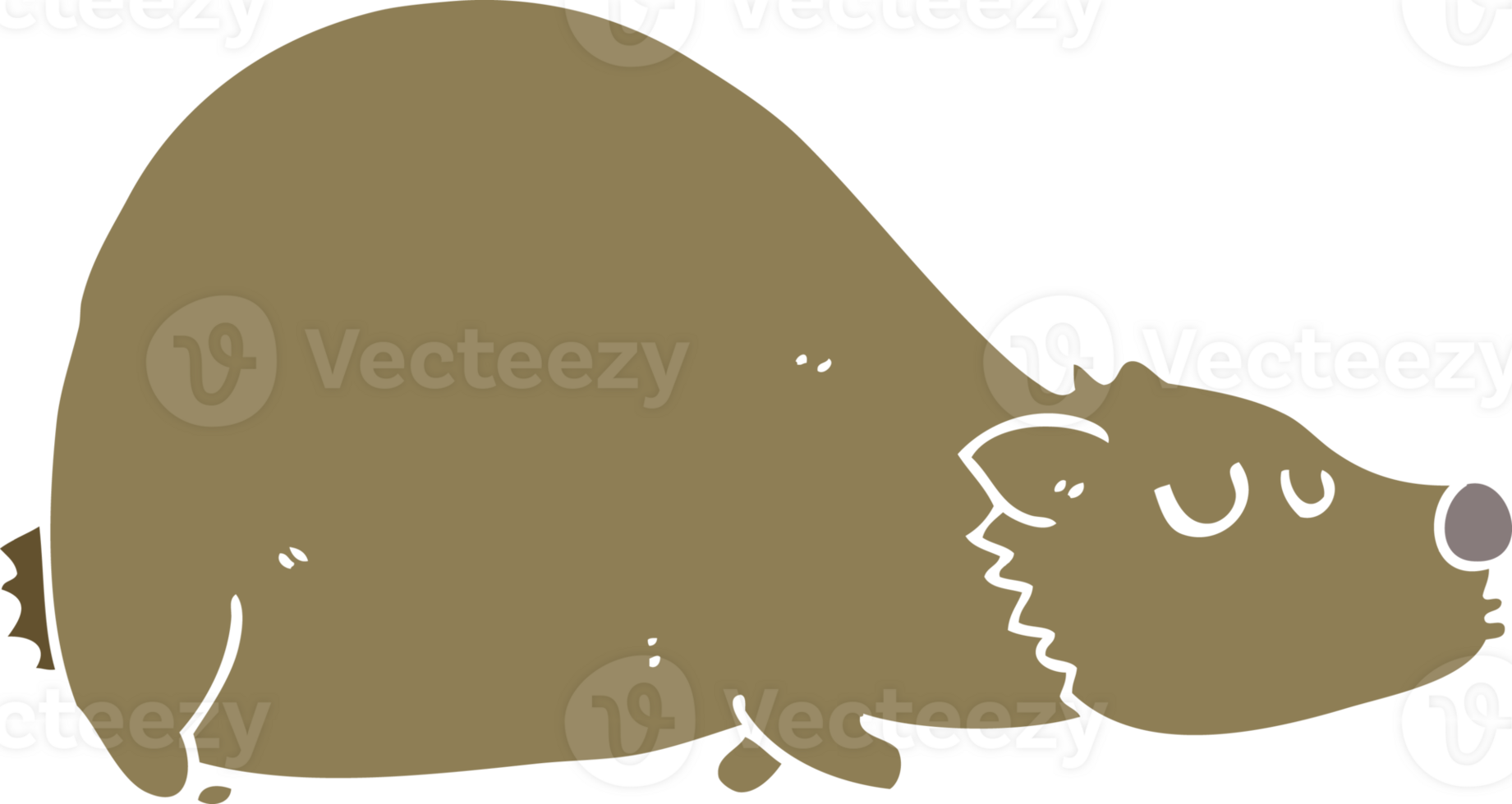 flat color style cartoon bear png