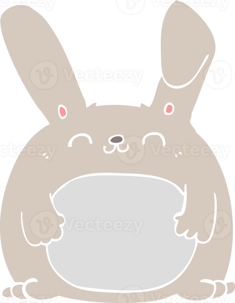 flat color style cartoon rabbit png