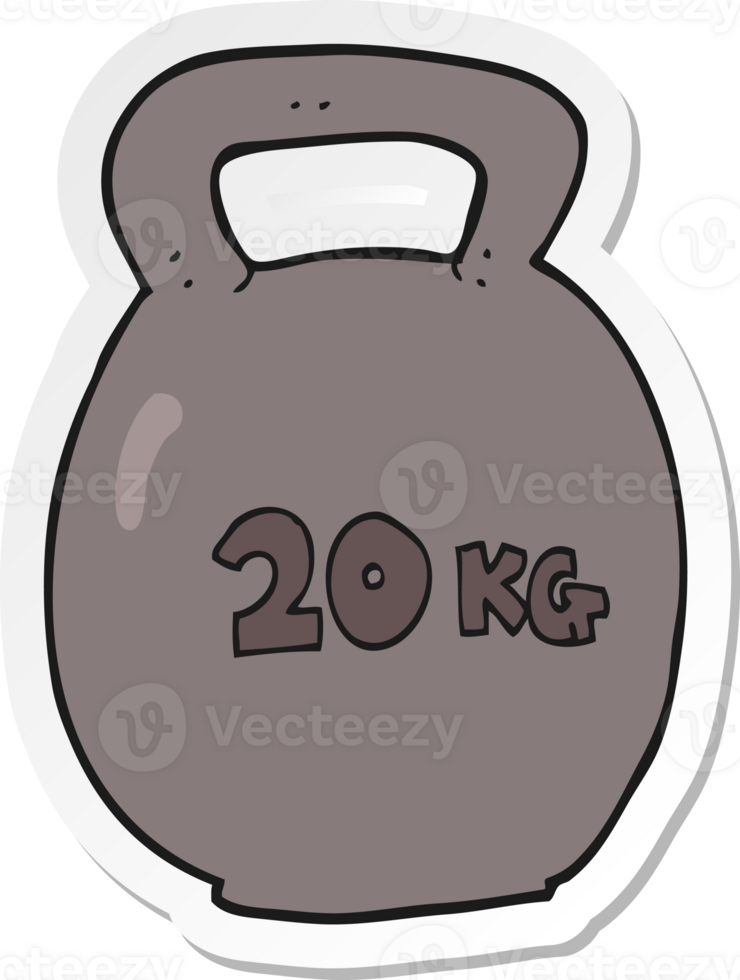 pegatina de una campana de tetera de dibujos animados de 20 kg png