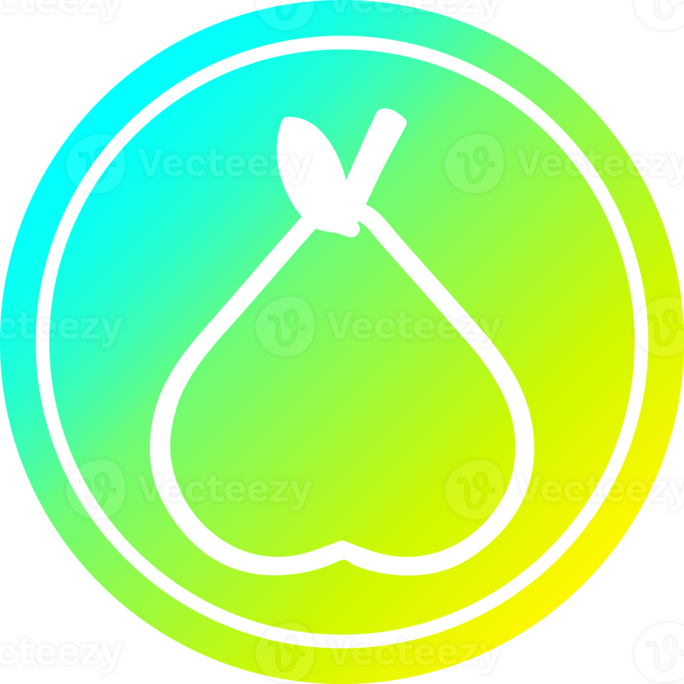 organic pear circular icon with cool gradient finish png