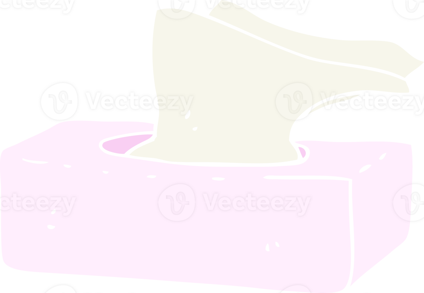 flat color illustration of box of tissues png