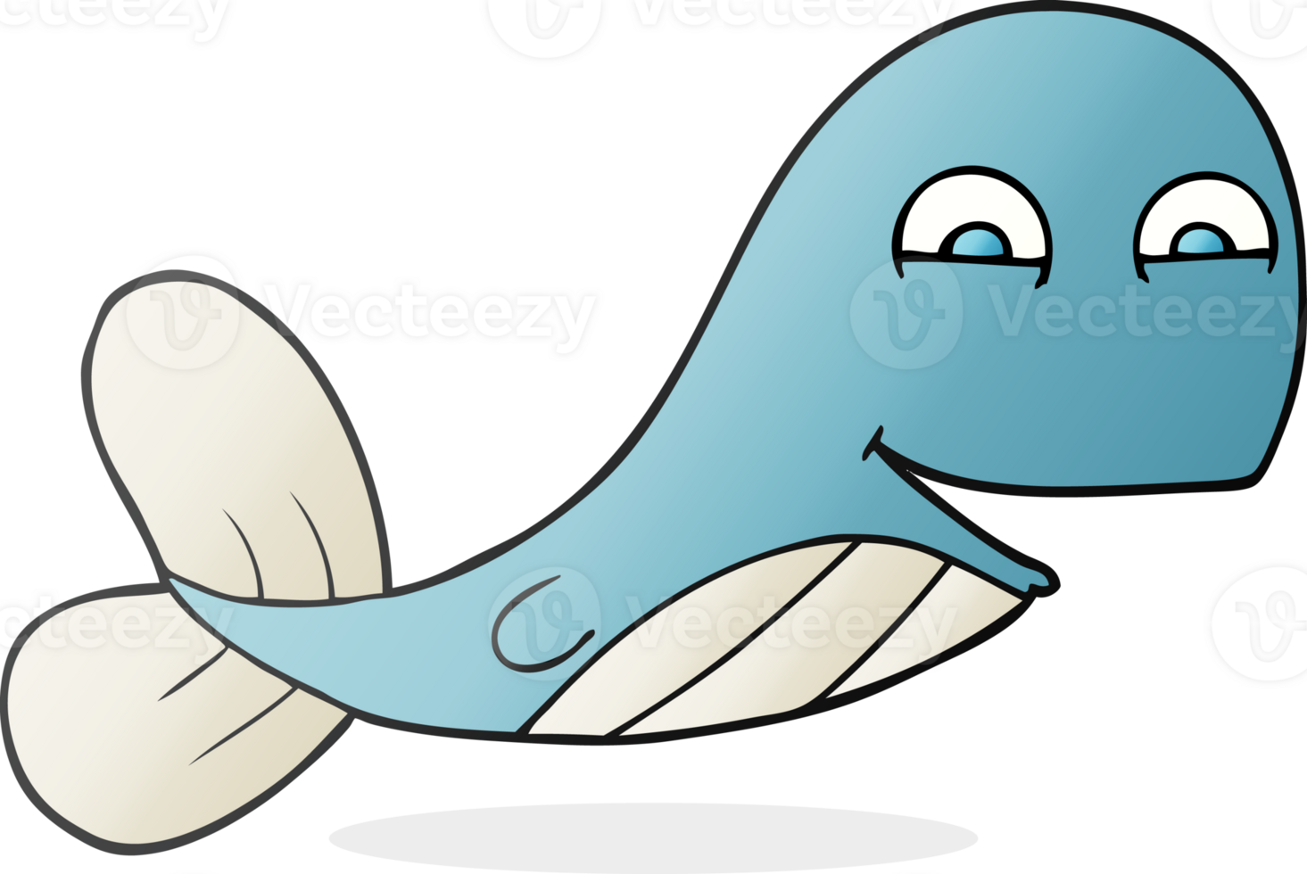 hand drawn cartoon whale png