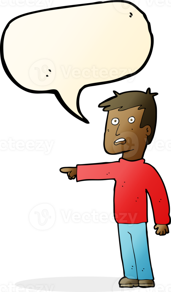 cartoon pointing man with speech bubble png