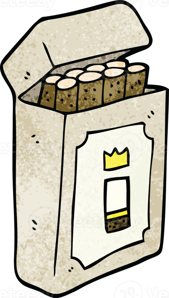cartoon doodle pack of cigarettes png