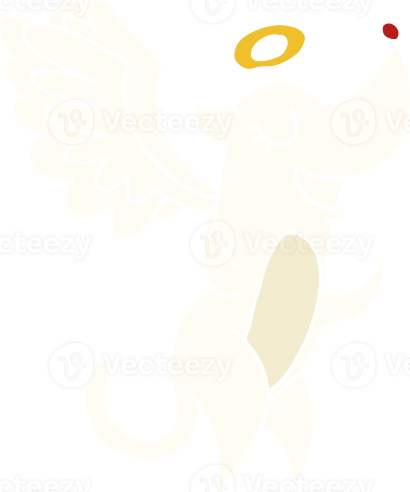 cartoon doodle angel dog png
