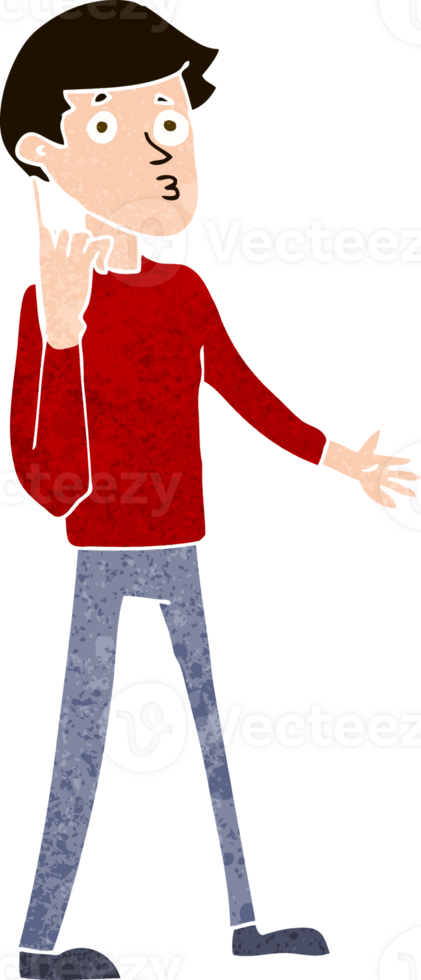 cartoon man asking question png