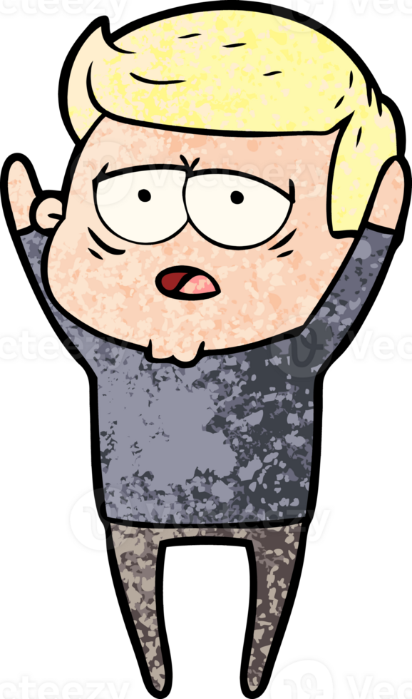 cartoon tired man png