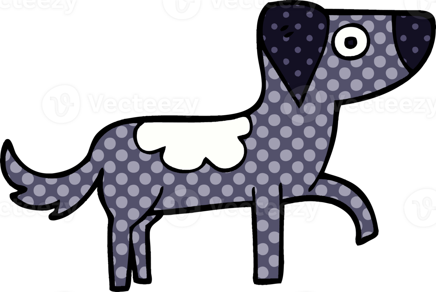 cartoon doodle happy dog png