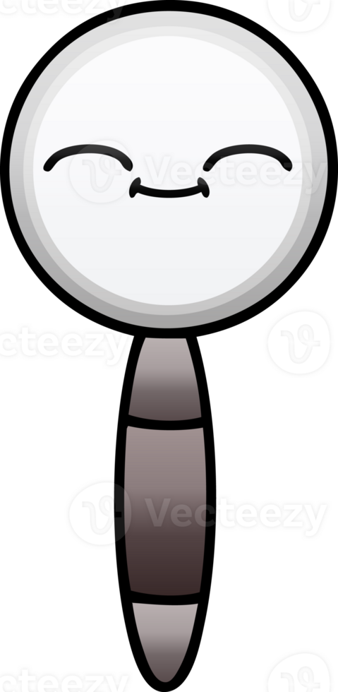 gradient shaded cartoon of a magnifying glass png