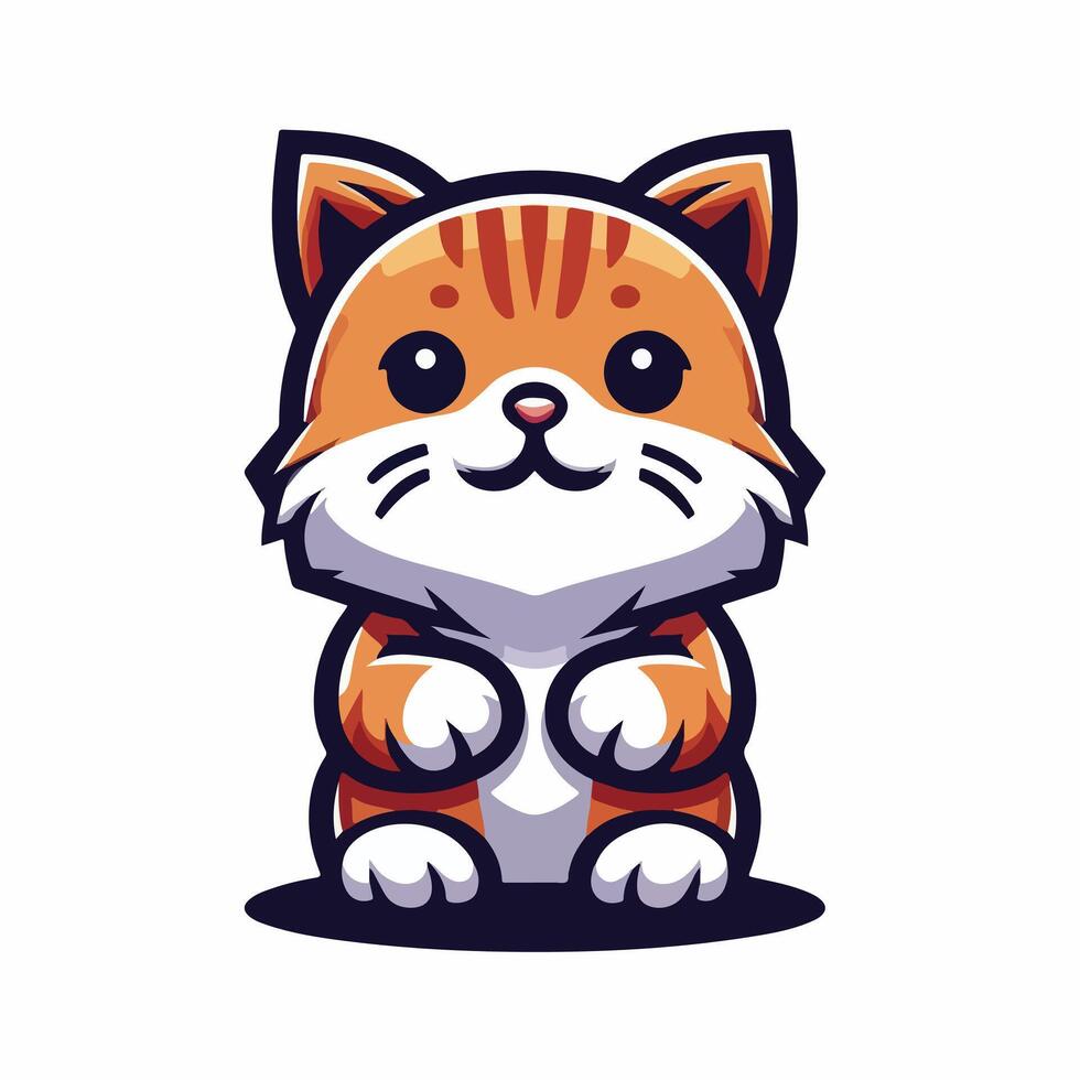 cat mascot logo icon Design vector