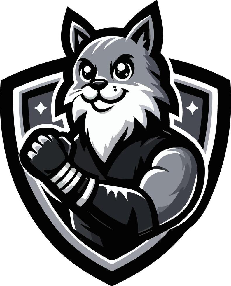 cat mascot logo icon Design vector