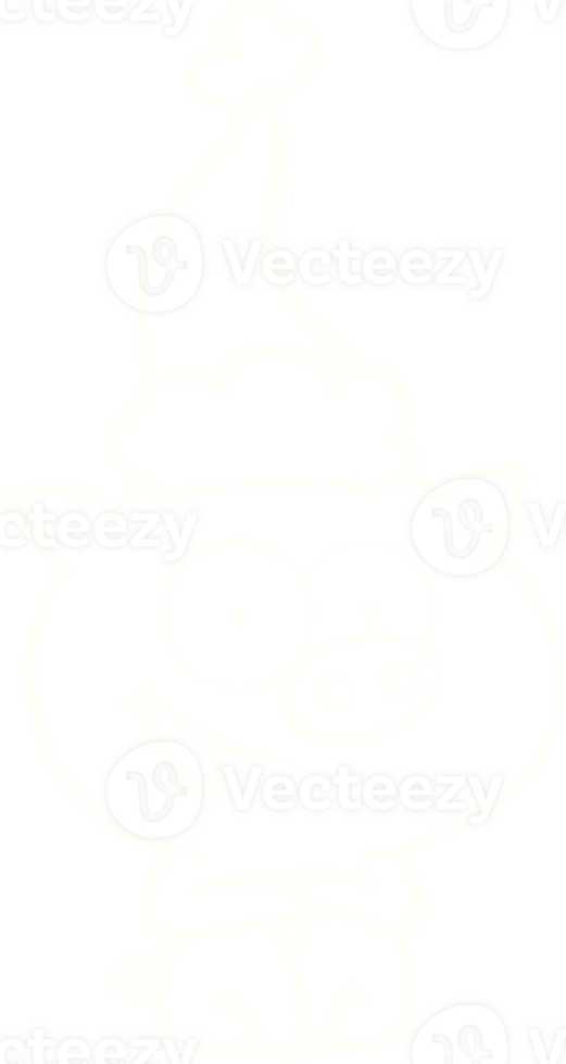 Christmas Pig Chalk Drawing png