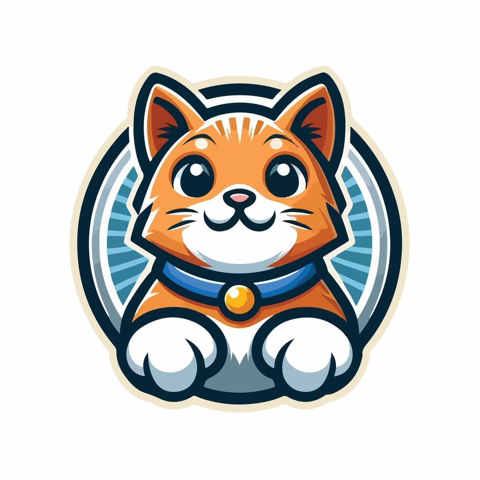 cat mascot logo icon Design vector