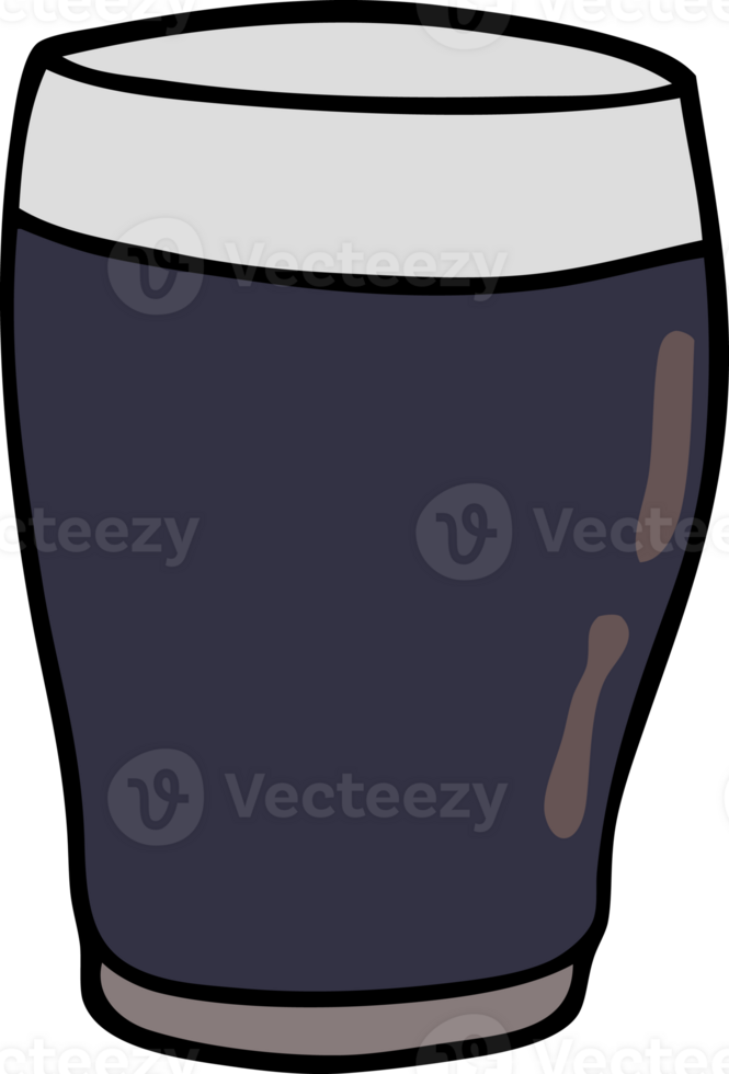 cartoon doodle pint of stout png