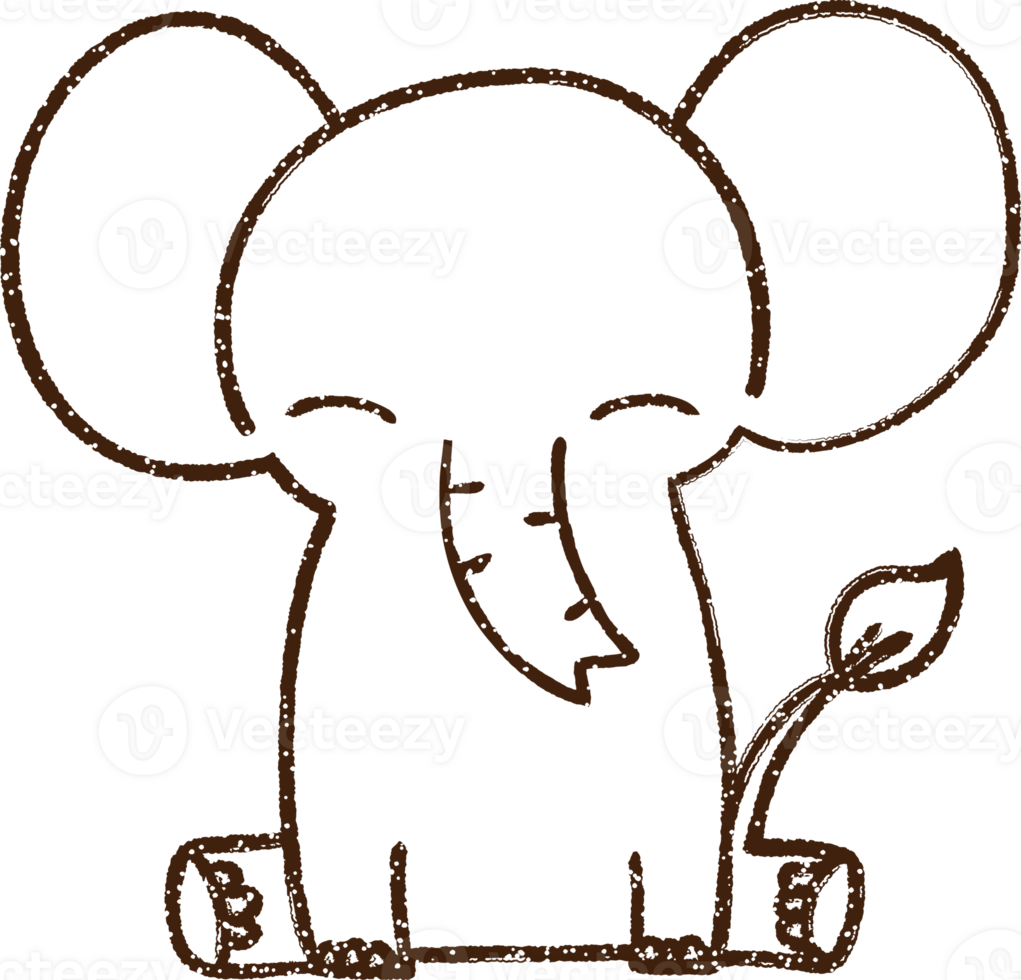 elefant kol ritning png