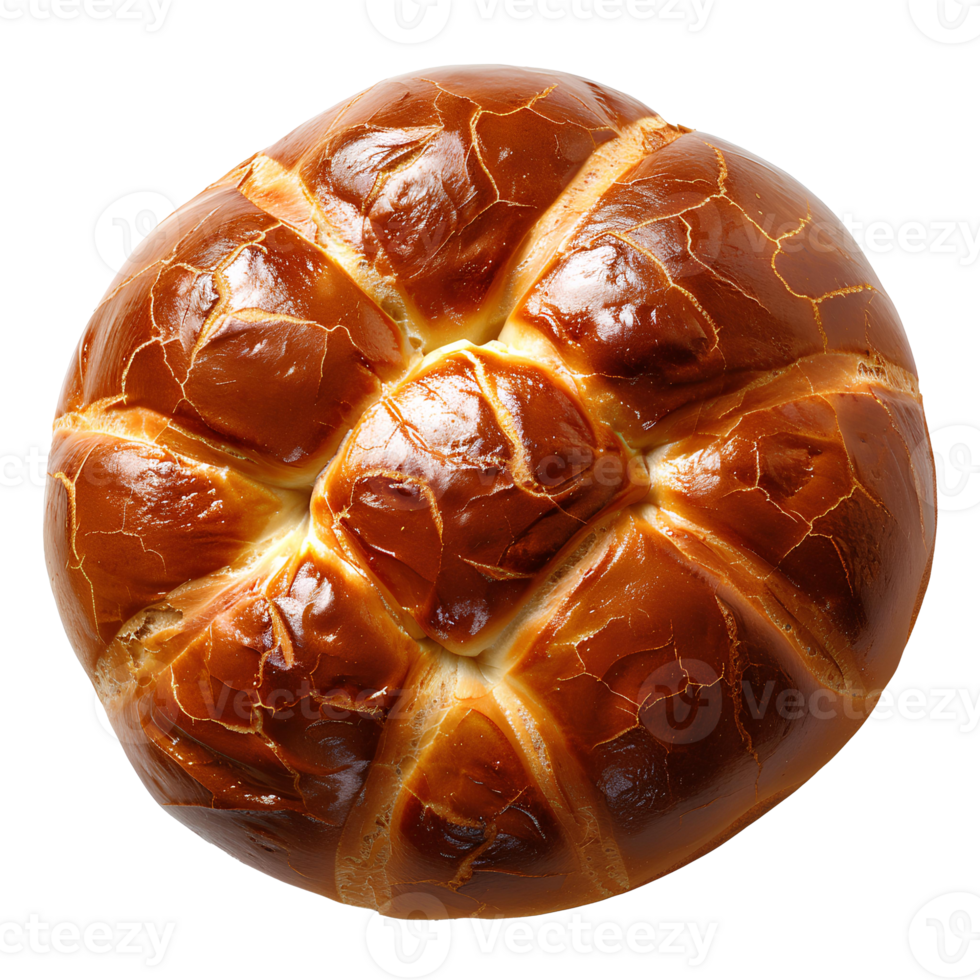 Brioche bread. Brioche bun pastry top view. French bread brioche flat lay isolated. Classical French pastry png